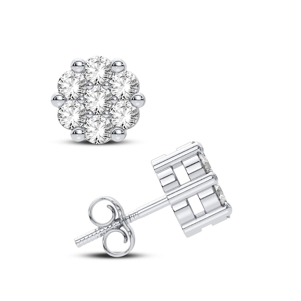 10K White Gold 0.36CT Diamond Earrings