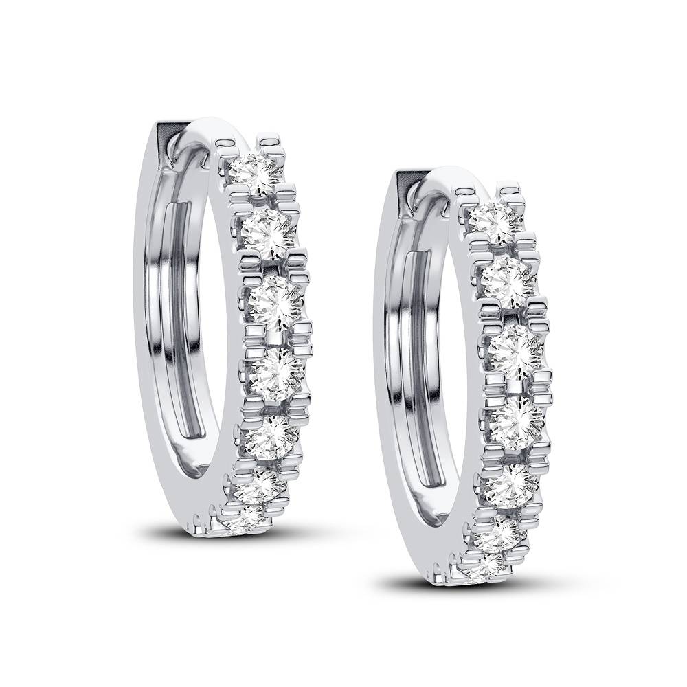 10K White Gold 0.25CT Diamond Earrings