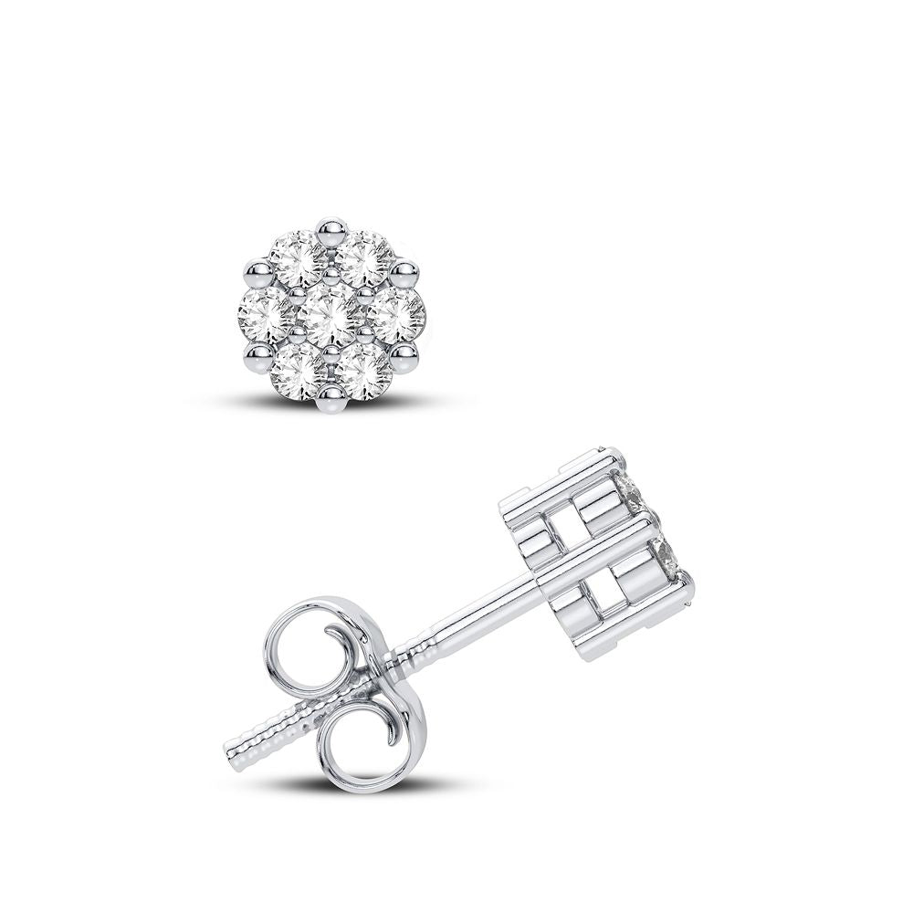 10K White Gold 0.53CT Diamond Earrings