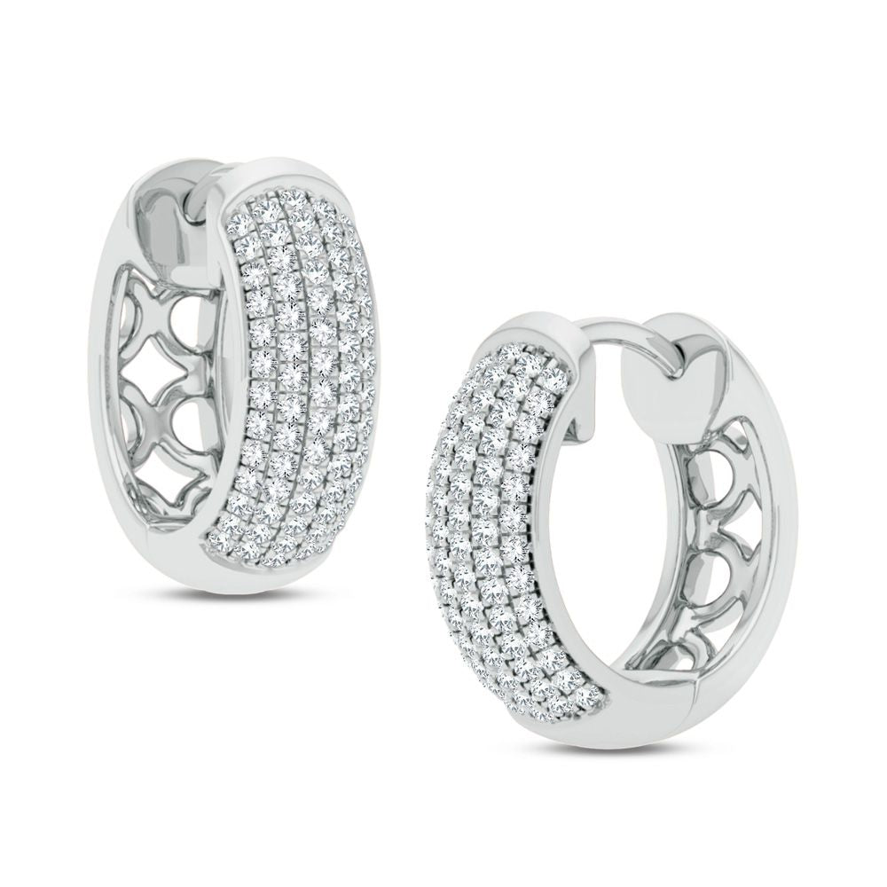 14K White Gold 0.25CT Diamond Earrings