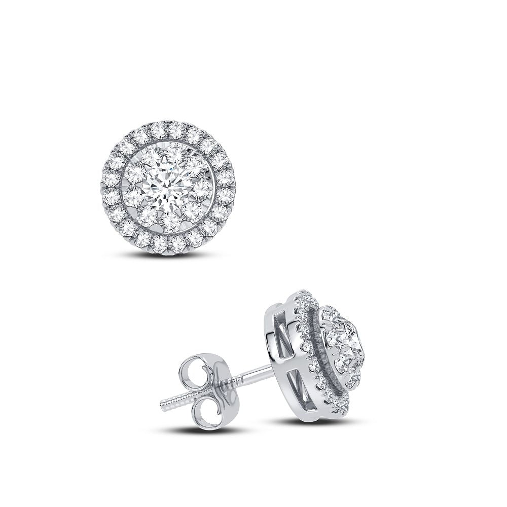 14K White Gold 0.40CT Diamond Earrings