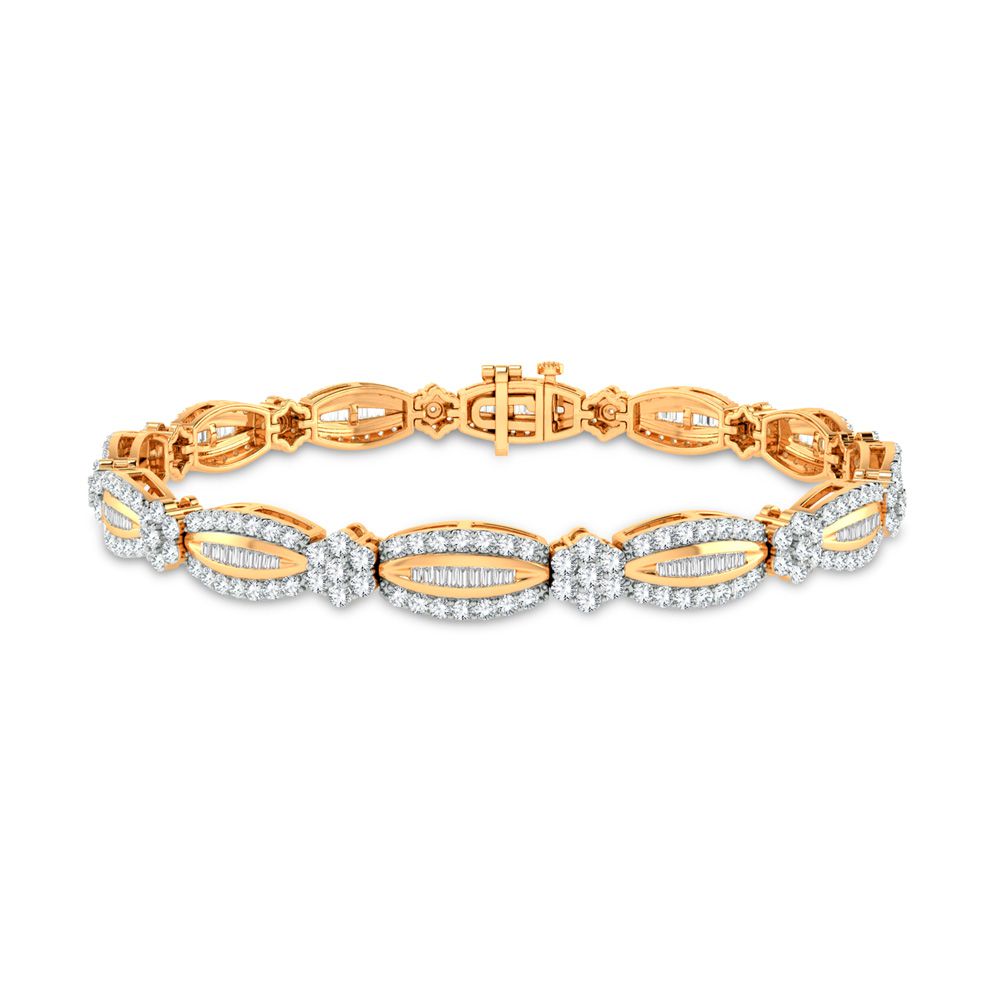 14K Yellow Gold 3.00ct Diamond Bracelet