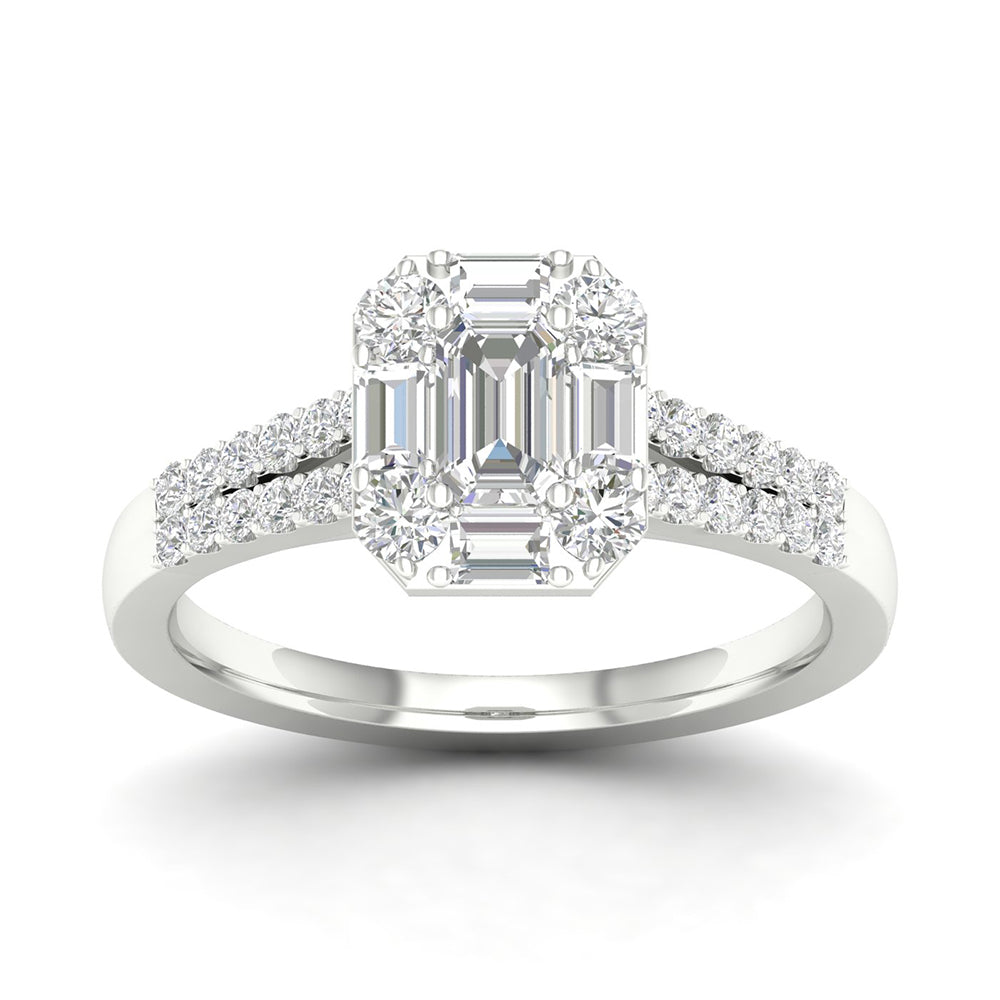 14K White Gold 0.50CT Diamond Engagement Ring