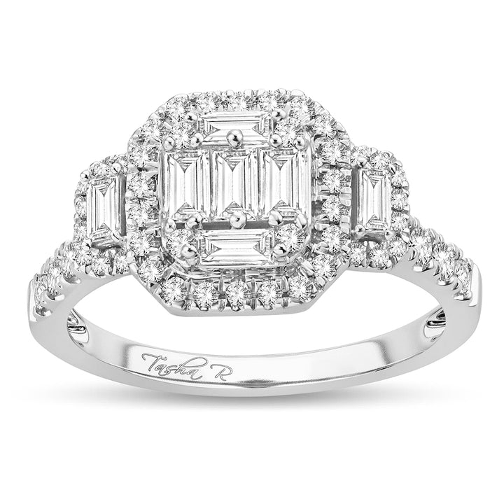 14k White Gold 0.75Ct Diamond Engagement Ring