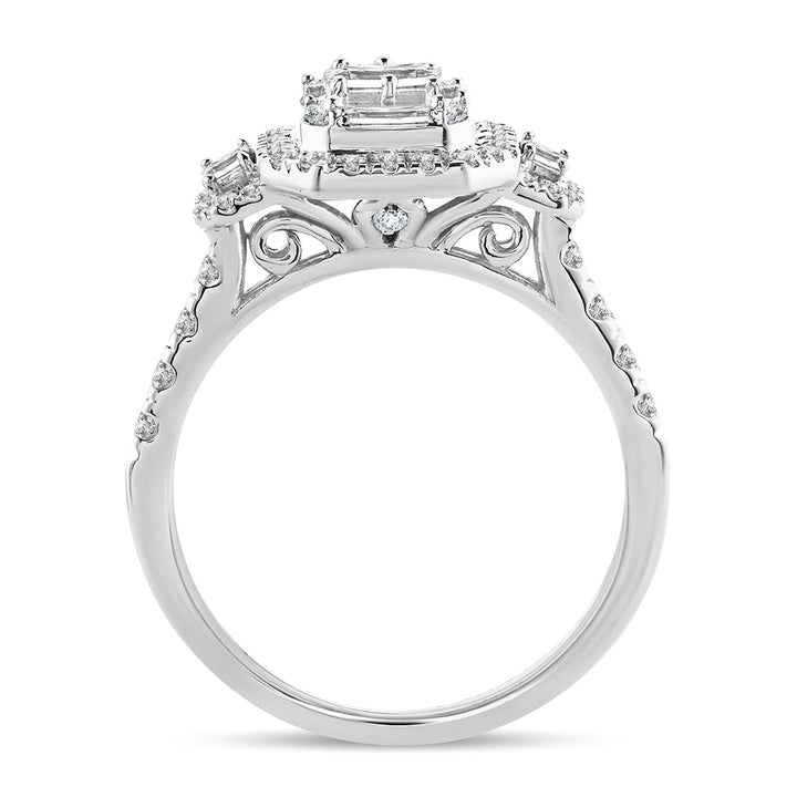 14k White Gold 0.75Ct Diamond Engagement Ring