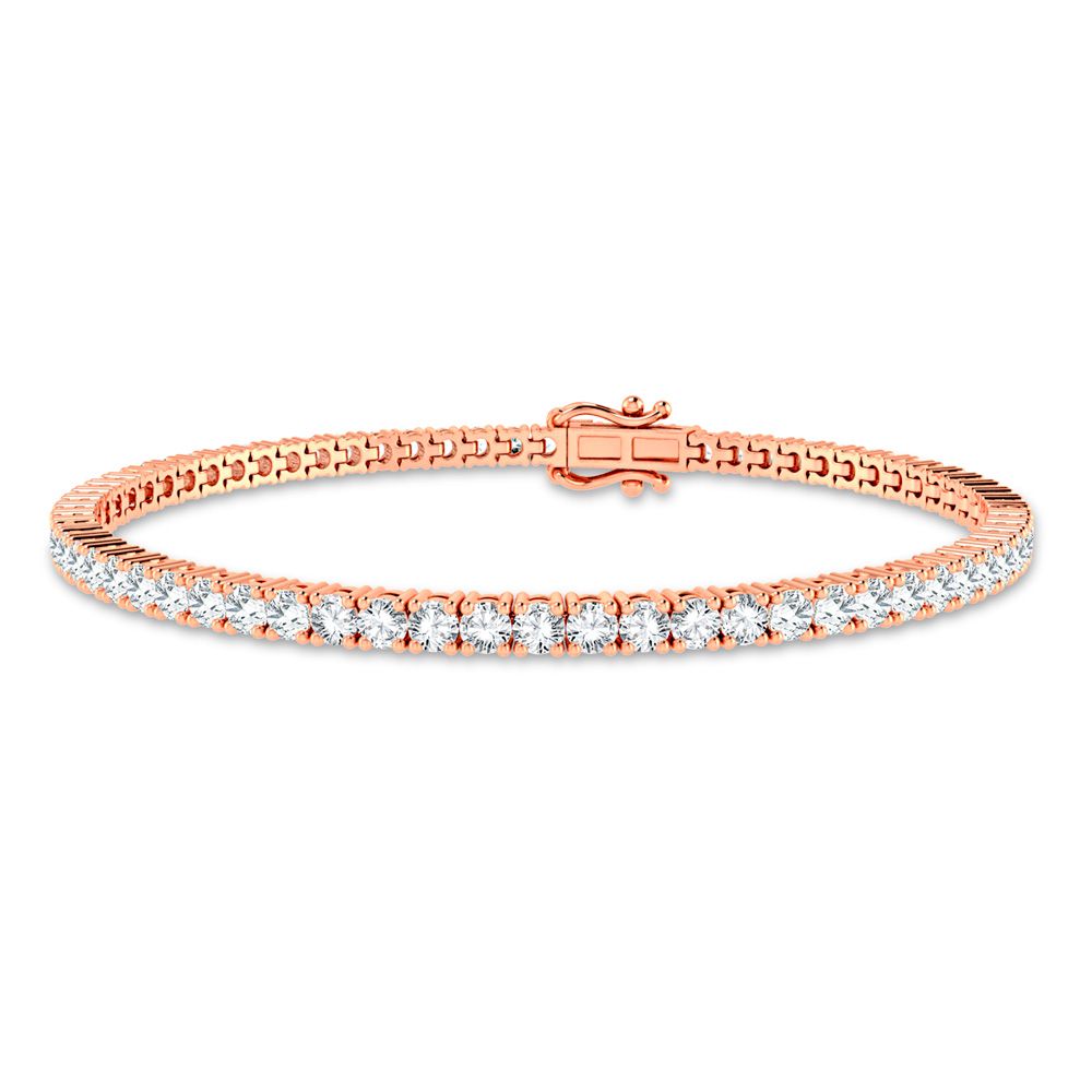 14K Rose Gold 3.00ct Diamond Bracelet