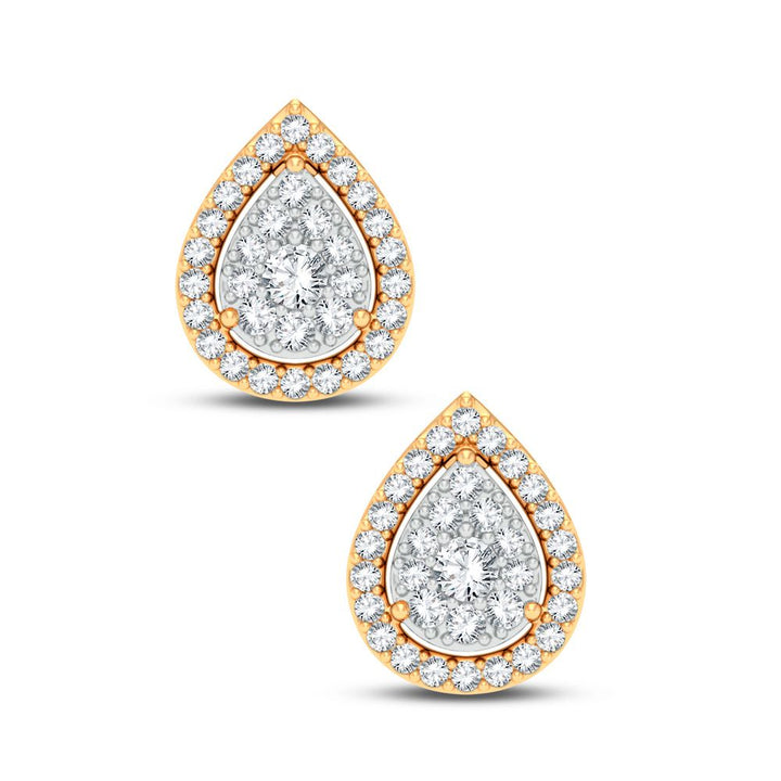 14K Yellow Gold 0.25CT Diamond Earrings