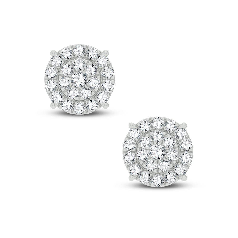 10K White Gold 0.50ct Diamond Stud Earrings