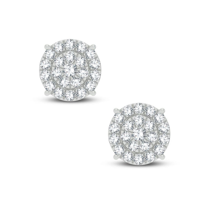 10K White Gold 0.50ct Diamond Stud Earrings