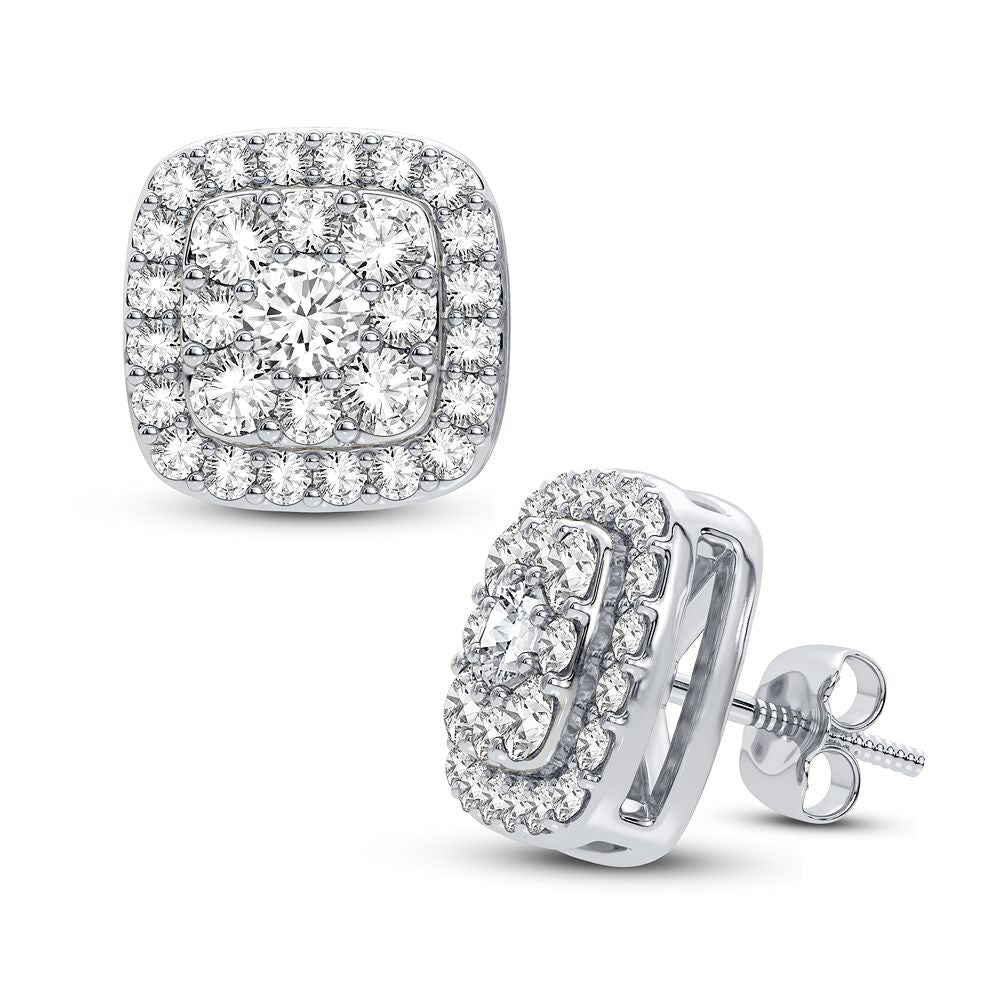 14K White Gold 0.75CT Diamond Earrings