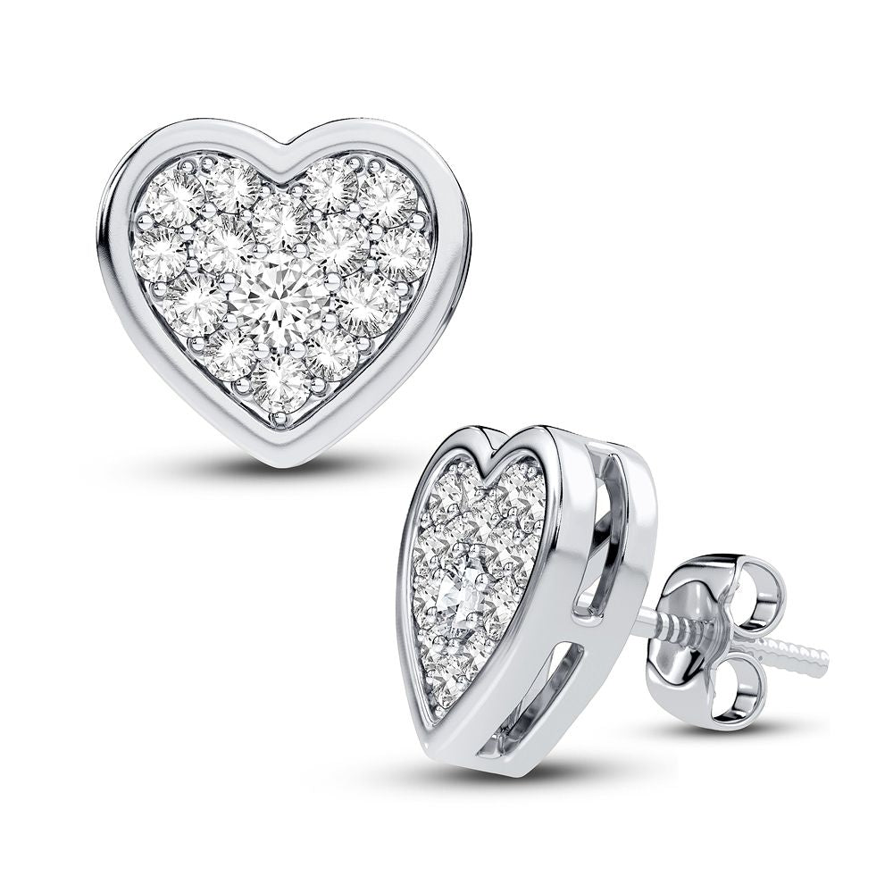 14K White Gold 0.33CT Diamond Earrings