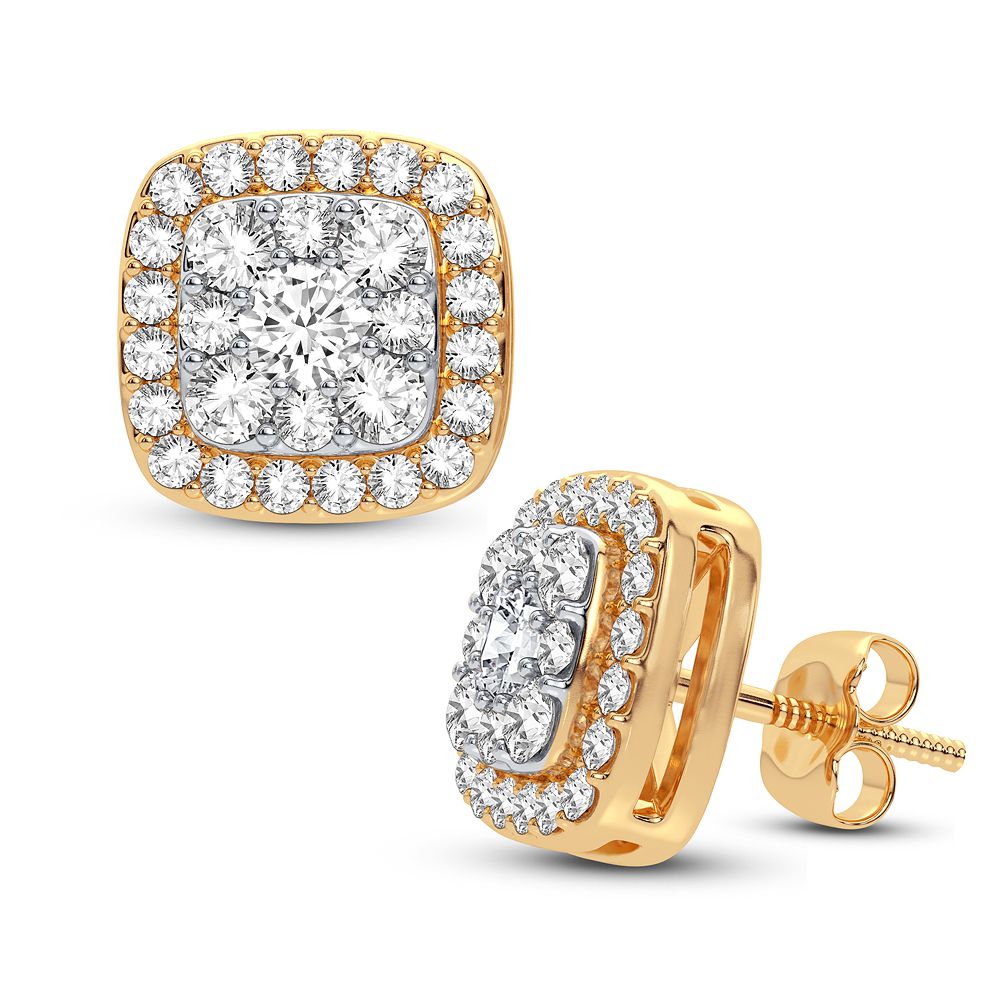 14K Yellow Gold 0.50CT Diamond Stud Earrings