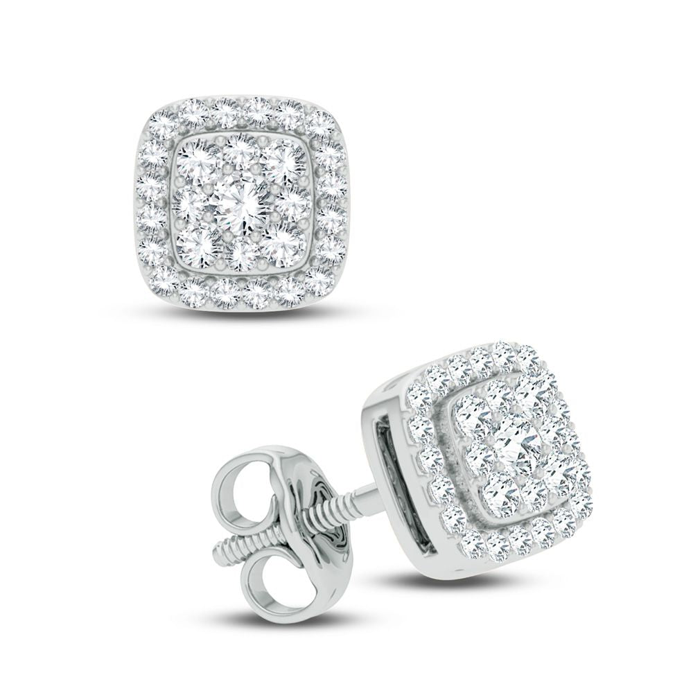 14K White Gold 0.25CT Diamond Earrings