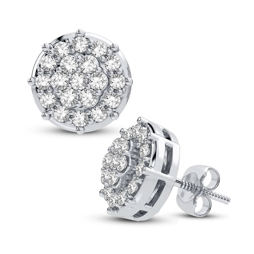 10K White Gold 0.33CT Diamond Earrings