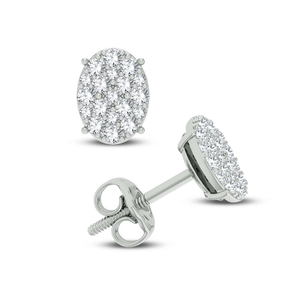 14K White Gold 0.40CT Diamond Earrings