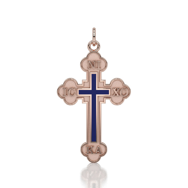 Greek Baptismal Cross (Enamel Inlay)