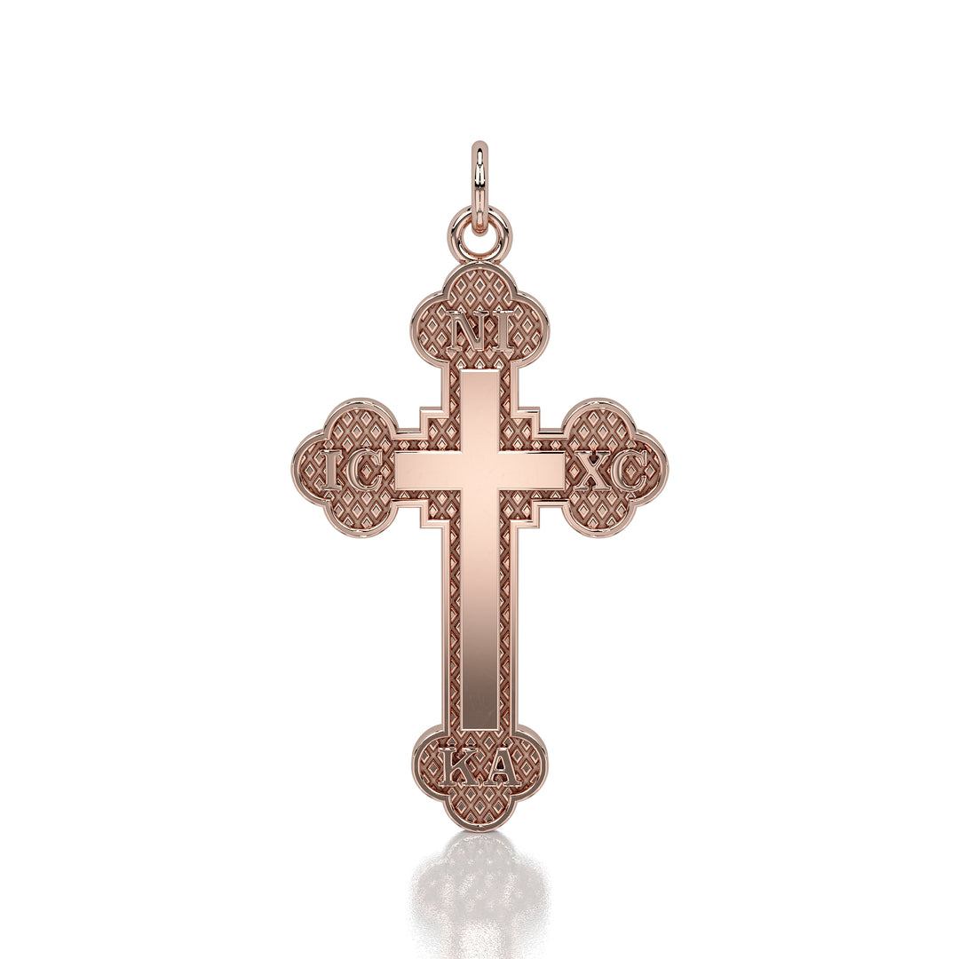 Greek Baptismal Cross (Del Rey Signature Studding)