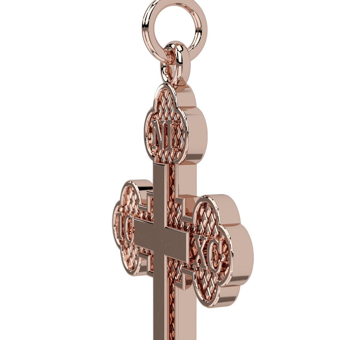 Greek Baptismal Cross (Del Rey Signature Studding)