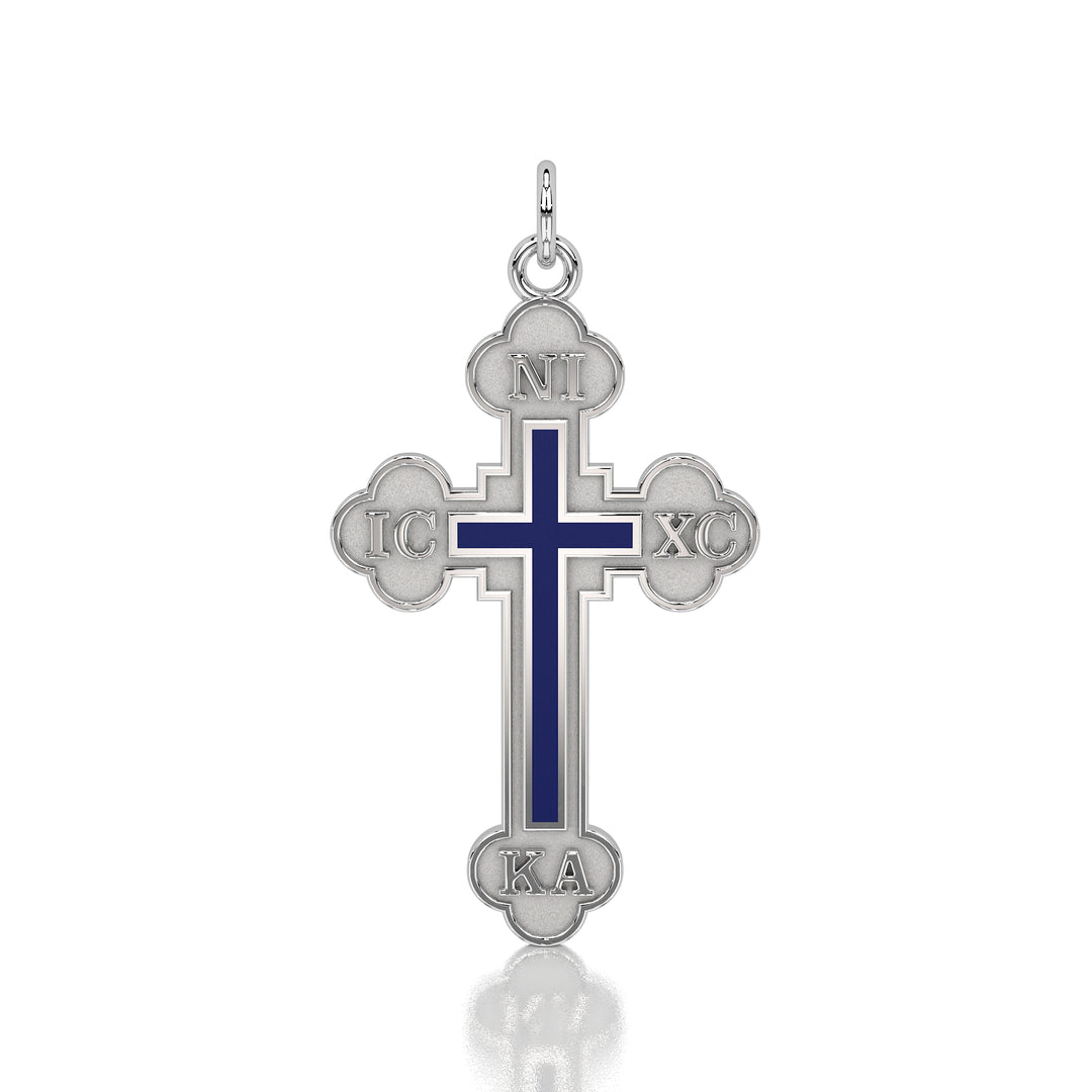 Greek Baptismal Cross (Enamel Inlay)