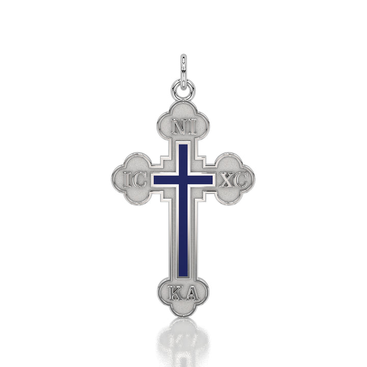 Greek Baptismal Cross (Enamel Inlay)