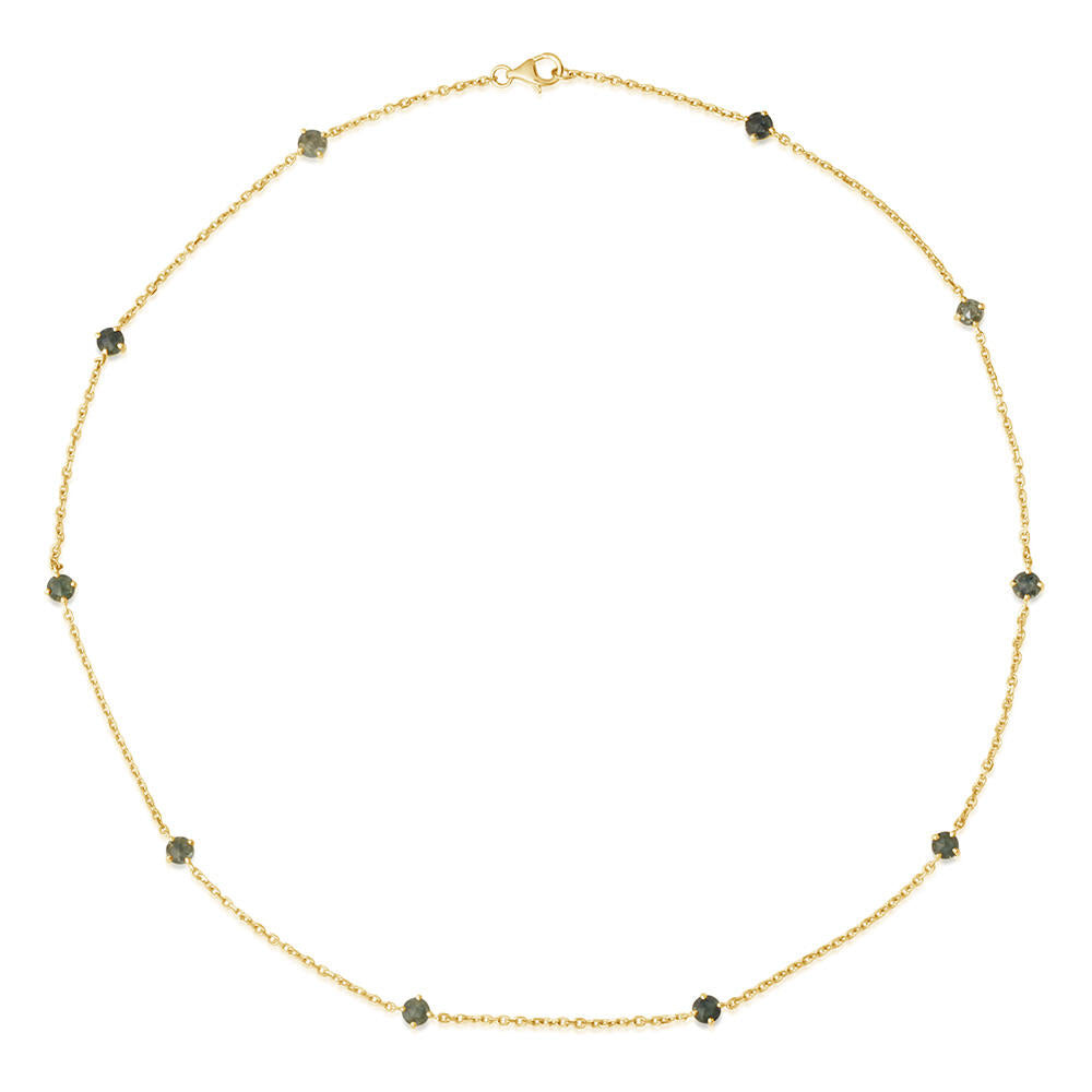 14K Yellow Gold Montana Sapphire Neckpiece